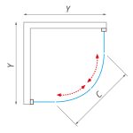 Roltechnik SIMPLE 90 x 90 íves komplett hátfalas zuhanykabin zuhanytálcával - Image 2