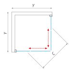 Roltechnik SIMPLE SQUARE 90 x 90 szögletes komplett hátfalas zuhanykabin zuhanytálcával - Image 2