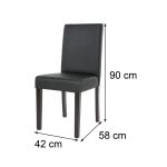 Kelly bőr étkezőszék fekete színben - Image 2