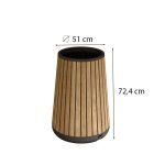 Deco henger alakú magasított műanyag virágláda 83 L dió - Image 3