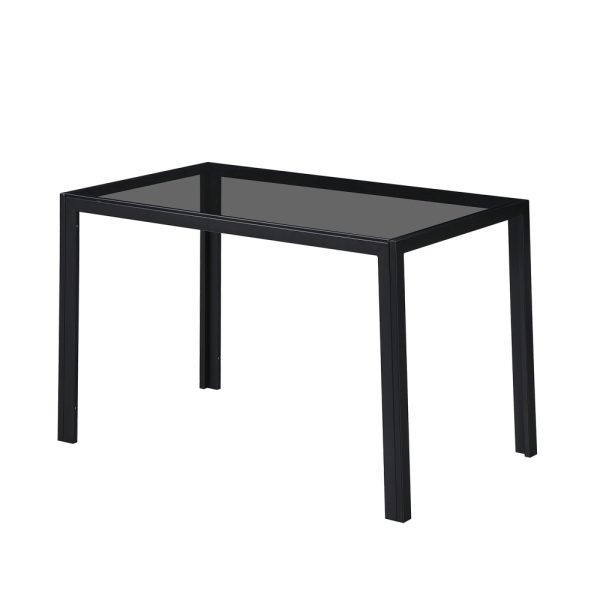 Clara 120 cm szögletes üveg étkezőasztal szürke