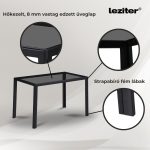 Clara 120 cm szögletes üveg étkezőasztal szürke - Image 4