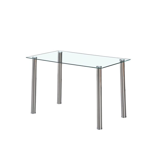 Berna 140 cm szögletes üveg étkezőasztal transparent
