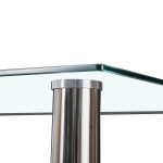 Berna 140 cm szögletes üveg étkezőasztal transparent - Image 5