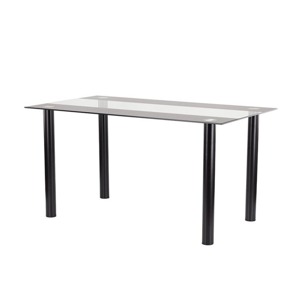Riona 120 cm szögletes üveg étkezőasztal fekete