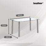 Cadiz 6+1 étkező garnitúra fehér-fekete - Image 5