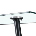 Lana 120 cm szögletes üveg étkezőasztal fekete - Image 5