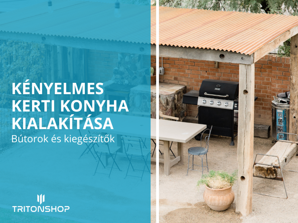 Tökéletes kerti konyha kialakítása bútorokkal és grillel.