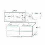 Porto 120 alsó szekrény mosdóval fehér-sonoma tölgy - Image 2