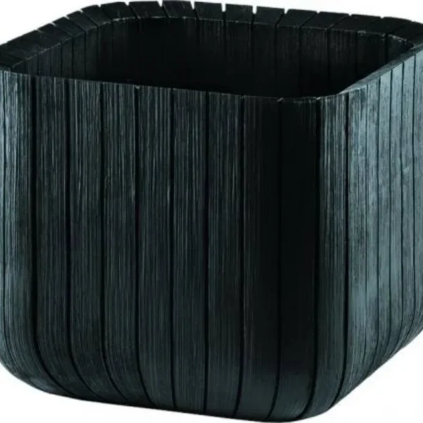 Cube planter M műanyag virágláda antracit