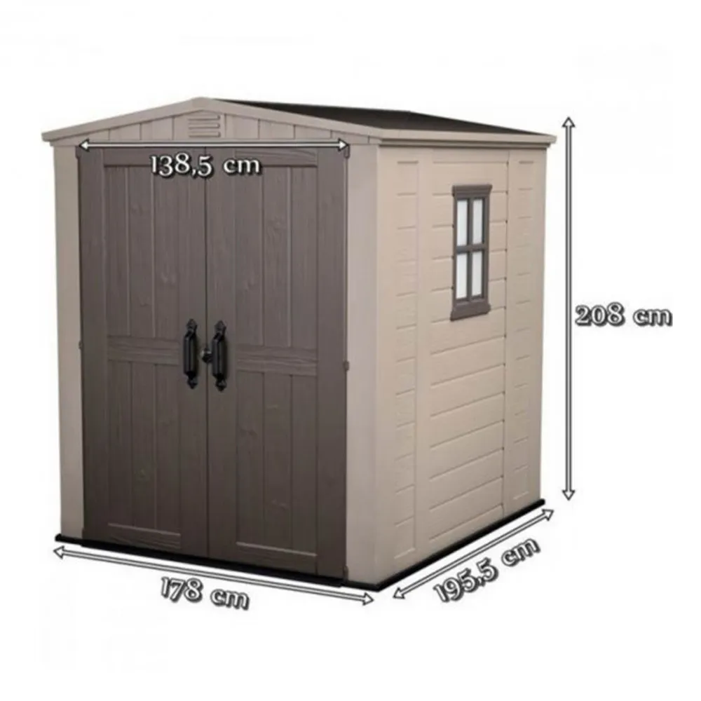 FACTOR 6x6 kerti ház, beige-taupe színben