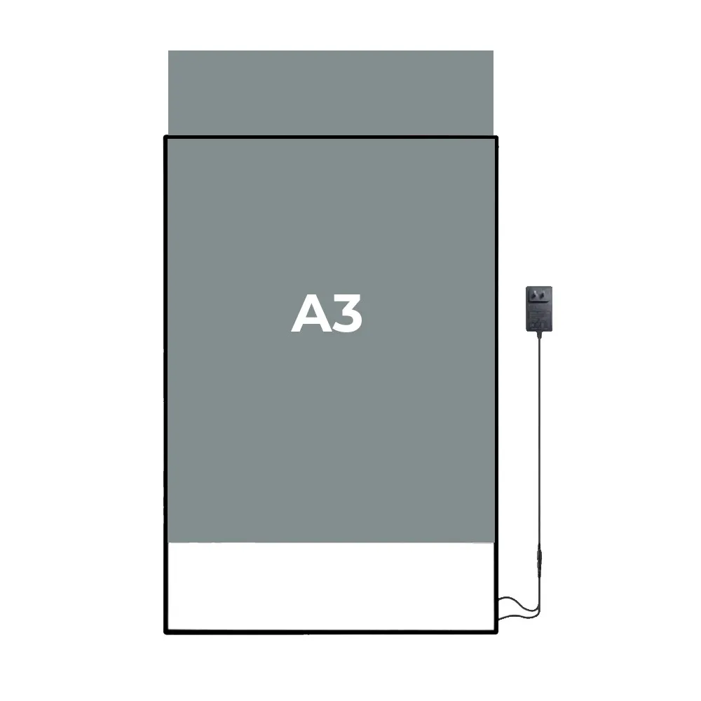Plakátkeret led világítással 297x420 mm A3 Plakátkeret led világítással 297x420 mm A3