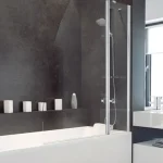 AVIS 2 részes kádparaván clear üveg 120x145
