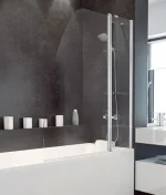 AVIS 2 részes kádparaván clear üveg 120x145