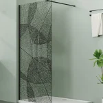 LETTI black walk-in zuhanyfal