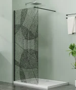 LETTI black walk-in zuhanyfal