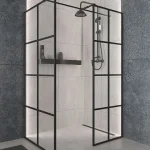 EXCEA kombinált walk in zuhanyfal clear üveg 100x80x190