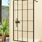 FRIDA black walk-in zuhanyfal