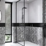 ICON mennyezethez rögzíthető walk in zuhanyfal clear üveg 120x200