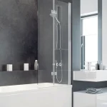 PRESTIGIO 2 részes kádparaván clear üveg 80x150