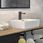 VERA GLAM pultra építhető mosdó 40x50x15 ezüst