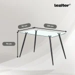 Nash 4+1 étkező garnitúra fehér-fekete - Image 3