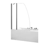 AVIS 2 részes kádparaván clear üveg 120x145 - Image 3