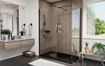 DALIA black walk-in zuhanyfal - Image 2