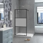 FANNY black walk-in zuhanyfal - Image 3