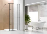 FRIDA black walk-in zuhanyfal - Image 3