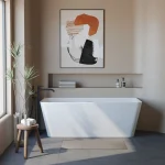 GERDA fényes fehér szabadonálló kád 170x78