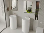 LIDA fényes fehér szabadonálló mosdó - Image 4