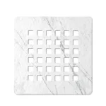 Niwell zuhanytálca szifontakaró white marble 13,2×13,2
