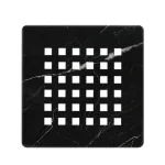 Niwell zuhanytálca szifontakaró black marble 13,2×13,2