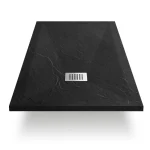 NADIN black - fekete zuhanytálca 100x80x2,5