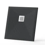 NILLA antracite - sötétszürke zuhanytálca 90x90x2,5