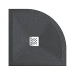 NINA antracite - sötétszürke zuhanytálca 90x90x2,5