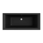 PETRA LUX slim matt fekete kád 170×80