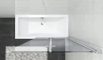 PRESTIGIO 2 részes kádparaván clear üveg 80x150 - Image 3