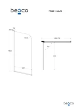 PRIME I 1 részes kádparaván, clear üveg 70x140 - Image 5