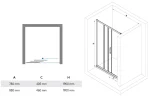 TARA 80x190 zuhanyajtó - Image 3