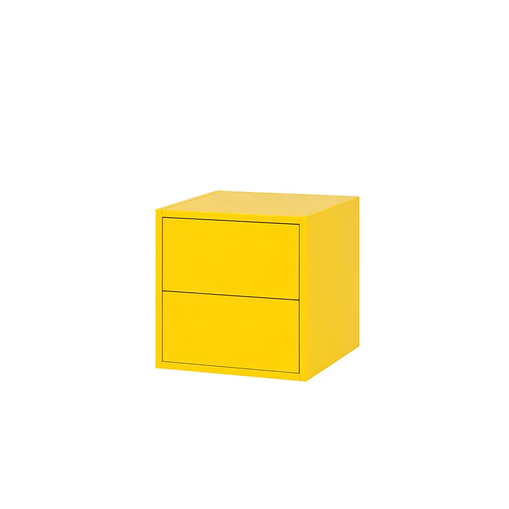 Boxie 2 fiókos fali szekrény 40x40x37 cm sárga Boxie 2 fiókos fali szekrény 40x40x37 cm sárga