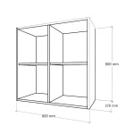 Boxie nyitott fali szekrény 80x80x37 cm antracit - Image 3