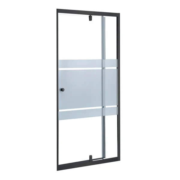 Flexi-S állítható zuhanyajtó 76-91x185 cm fekete