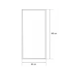 Zuhanyfal 80x185 cm-es méretben fekete - Image 3