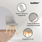 Milo 4+1 étkező garnitúra fekete-szürke - Image 5