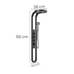 Aquajet hidromasszázs zuhanypanel fekete - Image 3
