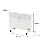Asama elektromos fűtőtest 750W/1500W - Image 3