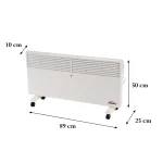 Asama elektromos fűtőtest 1250W/2500W - Image 3