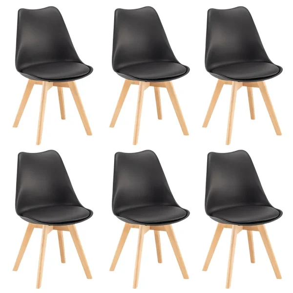 Silla étkezőszék 6 db fekete színben